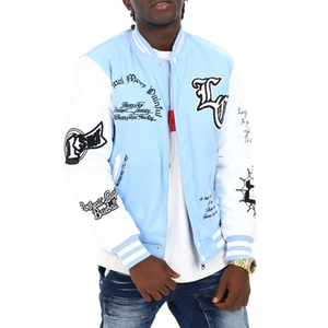 Blouson aviateur en laine décontracté d'hiver de haute qualité pour hommes respirant Polyester crocheté coupe-vent en fourrure décoration fermeture éclair grande taille - Product Image 3