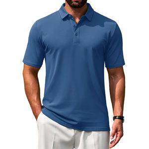 Polo de golf solide 2026 Nouveau design Manches courtes Décontracté Évacuation de l'humidité Jersey léger pour un usage quotidien Polos pour hommes - Product Image 1
