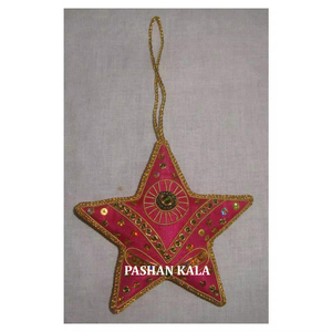 ของตกแต่งทำด้วยมือสุดพิเศษรูปดาว zari ปักลูกปัดและต้นคริสต์มาสที่สวยงามขายส่ง - Product Image 1