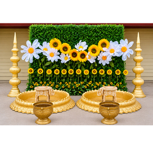 อูร์ลีสำหรับพิธีฮัลดีก่อนวันแต่งงานที่สมบูรณ์แบบสำหรับงานกลางแจ้ง คุณภาพพรีเมียม ไฟเบอร์กลาสน้ำหนักเบา สินค้ามาใหม่ สำหรับพิธีปิธี - Product Image 1