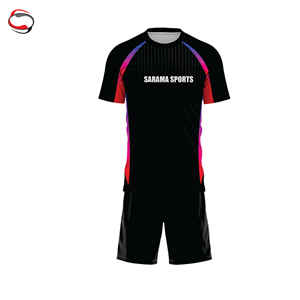 Ensemble de maillot de football pour homme adulte - Spandex/Polyester, maille respirante, short de football, impression par transfert thermique, sangle réglable - Product Image 4