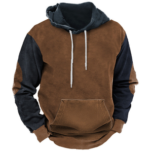 Haute qualité Vintage Street Style hommes surdimensionné broderie Logo à capuche ample décontracté pull polaire tissu hiver à capuche 2026 - Product Image 1