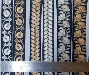 Fait sur mesure sur tissu de base noir, lacets de travail de fil brodé avec broderie d'options multicolores en largeur de 1.5 pouces - Product Image 4