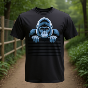 T-shirt da donna con gorilla che fa la spia, per amanti degli animali, abbigliamento promozionale - Product Image 3