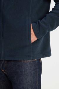 Chaqueta de lana polar con cremallera, prendas de vestir cálidas lisas, chaqueta con cremallera completa con cuello levantado, chaquetas de lana polar negras lisas para adultos para hombres - Product Image 5