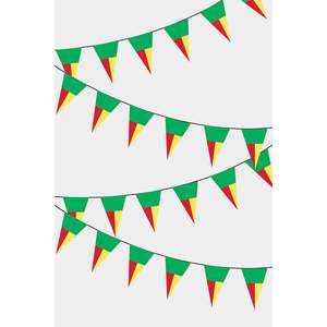 Beninese Triangular <b>Banners</b> Guirlande Party <b>Banners</b> Collection - Product Image 1