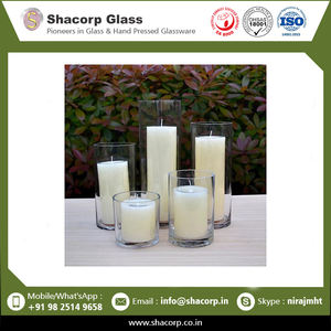 Nouveau verre cylindrique soufflé de créateur pour bougies disponible au prix de gros - Product Image 2