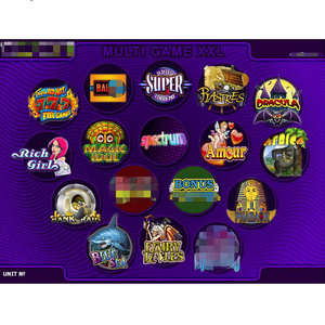 Paula XXL V1 Purple Nouvelle Version 17 en 1 WMS 550 Coin Pusher 17 Jeux Arcade Board Pot of Gold Machine WMS 550 Coin Pusher - Product Image 1