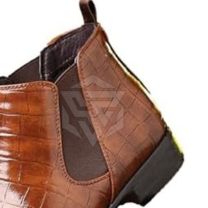 Bottes Chelsea en cuir de qualité supérieure Élégante hauteur de cheville personnalisée avec semelle extérieure en caoutchouc Style classique - Product Image 6