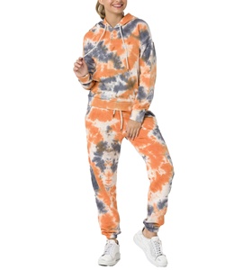Vente chaude Tie Dye Survêtement pour Femmes tissu doux respirant séchage rapide anti-rides Survêtement pour Femmes avec logo personnalisé - Product Image 1