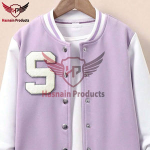 Veste de baseball en laine de haute qualité personnalisée hiver High Street Style Chenille patchs Letterman broderie Logo nouvel état - Product Image 3