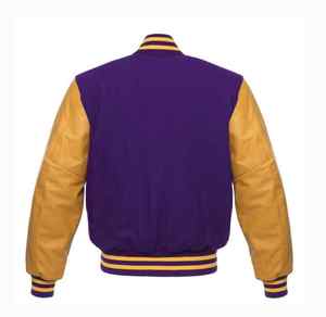 Chaqueta Universitaria de Béisbol Personalizada para Hombre para Invierno, Logotipo del Equipo Bordado, Nombre en la Parte Delantera, Mangas de Cuero, Estilo Bomber de Invierno - Product Image 2