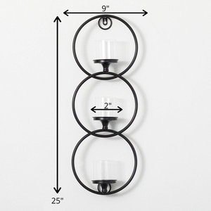 Trío de candelabro de pared de metal forjado hecho a mano de calidad superior para el hogar a precios al por mayor proveedor de confianza de último diseño - Product Image 3