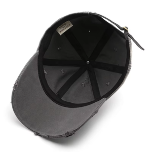 Casquette de baseball en denim délavé OEM, réglable, en coton, style décontracté, profil bas, pour femmes et hommes, streetwear - Product Image 5