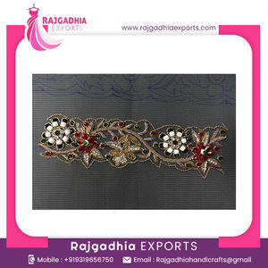 Adorno de encaje con cuentas bordado de poliéster francés de la mejor calidad para vestidos de novia, prendas, textiles para el hogar, bolsas Rajgadhia - Product Image 2