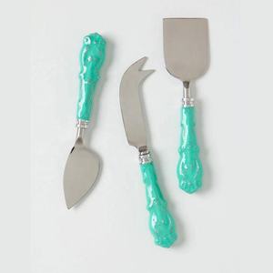 Ensemble d'épandeurs de fromage à poignée en résine verte, ensemble d'épandeurs de fromage ronds et de sushis - Product Image 1