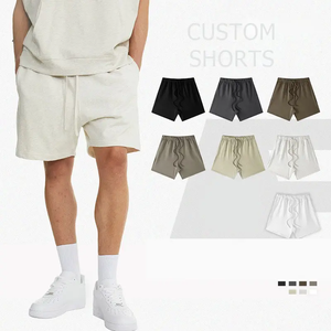 2025 verano venta al por mayor 100% algodón francés Terry sólido gimnasio deportes entrenamiento pantalones cortos logotipo personalizado bordado ecológico transpirable - Product Image 1