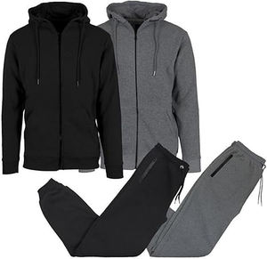 Ensemble de survêtement décontracté 2 pièces surdimensionné, coupe ample, 80% coton, 20% polyester, pour la saison d'automne - Product Image 1