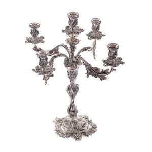 Centro de mesa de boda con 5 brazos, decoración de boda, candelabro clásico, diseño elegante, de la India, última edición - Product Image 1