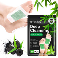 Patchs pour les pieds au charbon de bambou et à l'aloe vera SEFUDUN, 10 pièces, patchs détox pour les pieds, relaxants pour la nuit, soulagement de la fatigue, soin des pieds à base de plantes