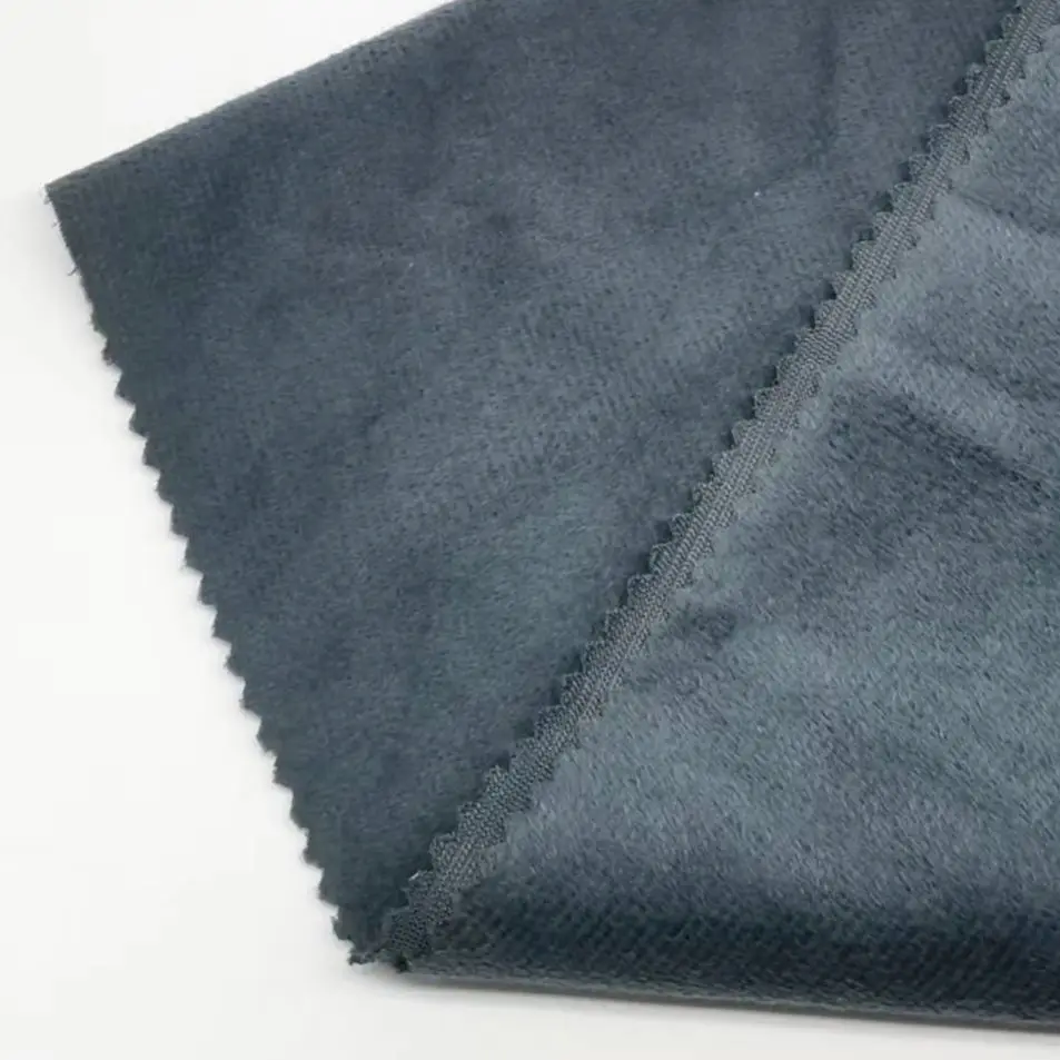 Home Textile 100% Polyester Short Pile Corduroy Velvet Brushed Fabric For Sofa