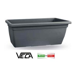 ANTHEA antracite fiori piante terrazza balcone 80 cm vaso per interni o davanzale esterno vasi da fiori e fioriere - Product Image 1