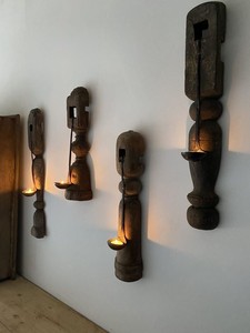 Portavelas de Pared para Decoración del Hogar, Pequeño, Creativo, de Madera y Hierro, Estilo Antiguo, Hecho a Mano, Excelente Calidad, Personalizable - Product Image 3