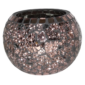 Bougeoir Décoration Verre Bougie Votive Idéal Décor À La Maison Tea Light Élégant Table Mosaïque Verre Mariages Et Restaurants - Product Image 1