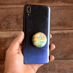 Adjustable <b>Phone</b> <b>Grip</b> Mobile <b>Holder</b> Natural Multi-Fire Labradorite Shape Crystal Cabochon Decorated Blue Lot <b>Phone</b> <b>Grip</b> Charms - Product Image 1