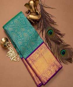 BOLLYWOOD ROJO ALGODÓN SEDA JACQUARD TRABAJO SAREE CON BLUSA SIN COSTAR ROPA DE BODA PRECIO AL POR MAYOR ROPA ÉTNICA - Product Image 5