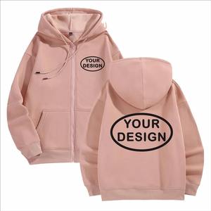 Customize Your Logo <b>Zipper</b> <b>Sweatshirt</b> Men Women Loose Casual Summer Hooded Fleece Eco-Friendly Long Sleeved Sportswear - Product Image 6