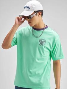 เสื้อยืดโอเวอร์ไซส์ทรงหลวม ผ้าคอตตอนหนา 300 แกรม พิมพ์โลโก้ตามสั่ง สำหรับผู้ชาย สไตล์สตรีทแวร์ ผลิตในปากีสถาน - Product Image 3