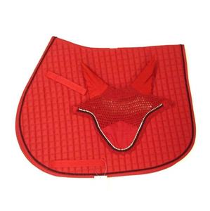 Tapis de selle de cheval avec point carré avec Bonnet d'oreille assorti - Product Image 1