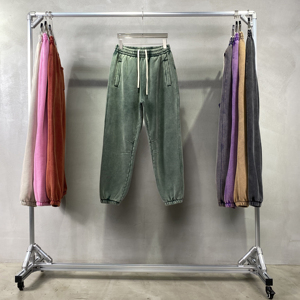 Sudadera con capucha y doble cremallera para hombre, pantalones largos teñidos en aerosol y lavados para hacer un traje para hombre viejo, envío DDP - Product Image 3