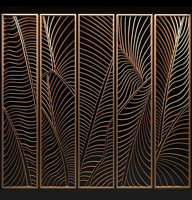 Paravent décoratif coulissant de luxe en acier inoxydable, étanche, moderne, pour bureau, hôtel, séparateur de pièce, vente en gros