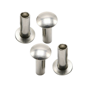 Rivets semi-tubulaires à tête trapézoïdale OEM en gros, plaqués zinc/nickel, acier standard ISO, paquet de 1000 pièces - Product Image 5