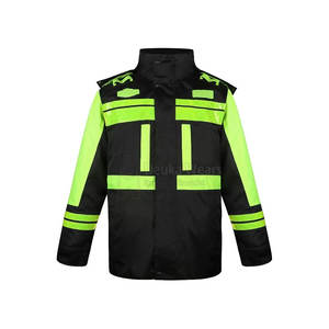 Ropa de Seguridad Reflectante a Prueba de Viento, Personalizada al por Mayor, Chaqueta con Cremallera de Alta Visibilidad 100% Poliéster con Múltiples Bolsillos - Product Image 1