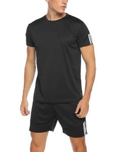 Ensemble de t-shirts de luxe en polyester de qualité supérieure pour hommes, vêtements de sport décontractés, survêtement, t-shirts et ensembles courts personnalisés - Product Image 4