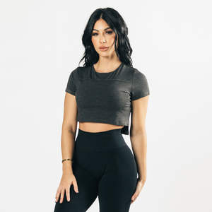 Top Corto a Cuadros para Mujer, Sexy, Veraniego, Moderno, para Fiestas, Ropa Deportiva, Ropa de Gimnasio, 100% Algodón, Tela Elástica Antiarrugas - Product Image 1