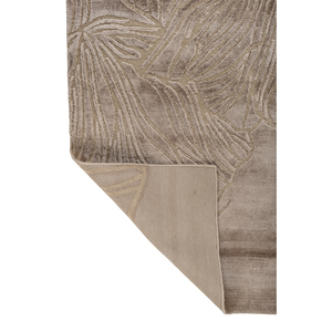 พรมไหมไผ่ถักมือสีเบจและสีน้ำตาลลายดอกไม้รูปทรงสี่เหลี่ยมผืนผ้าสำหรับห้องนั่งเล่น ห้องโถง รุ่น Aibz-1044 - Product Image 5