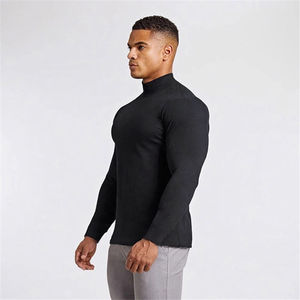Col roulé Compression T-shirt hommes Fitness T-shirt automne maigre vêtements de sport musculation chemise Muscle à manches longues t-shirts de sport - Product Image 5