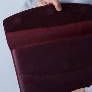 Fait à la main en cuir véritable moderne Portable pochette pour ordinateur portable organisateur d'affaires bureau exécutif portefeuille Durable rétro classique - Product Image 3