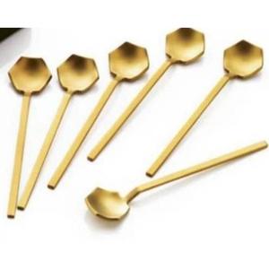 Ensemble de cuillères de service pour buffet de qualité supérieure en acier inoxydable avec finition dorée, parfait pour les couverts de cuisine de restaurant et d'hôtel - Product Image 1