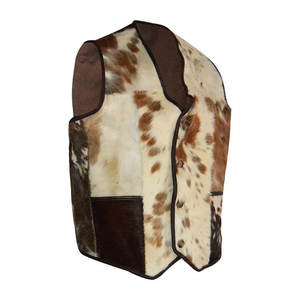 Cheveux de finition de texture naturelle sur le gilet en cuir Cheveux respirants sans manches fonctionnels et élégants sur le gilet en cuir - Product Image 2