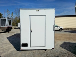 รถพ่วงอาหารสีขาวขนาด7นิ้ว x 12นิ้วสำหรับจัดเลี้ยงสำหรับโรงงานอาหารขนมขบเคี้ยวและโรงบ่มไวน์พร้อมฟังก์ชันรถบรรทุกไอศกรีม - Product Image 5