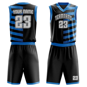 Ensemble de maillots de basket-ball personnalisés pour hommes, 100% polyester, impression par sublimation, séchage rapide, respirant, sans manches - Product Image 3