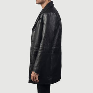<b>Men</b> Leather Coat Designed For Warm Comfortable <b>Winter</b> Wear With Soft Flexible Material And Modern Fashion Look - Product Image 5