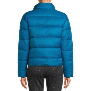 Veste matelassée grande taille pour femmes prix de gros tissu d'hiver respirant taille XL col montant motif solide techniques tricotées - Product Image 4