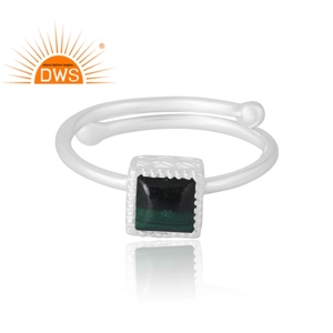 Meilleure vente 925 argent Sterling malachite naturelle bague de pierres précieuses bijoux personnalisés pour les femmes cadeau pour elle - Product Image 3