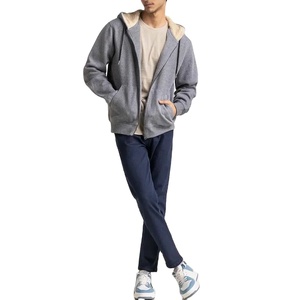 Sweat à capuche zippé pour homme de qualité supérieure personnalisé, en molleton 100% coton uni, surdimensionné, nouveau design, sweat à capuche zippé pour adultes - Product Image 1